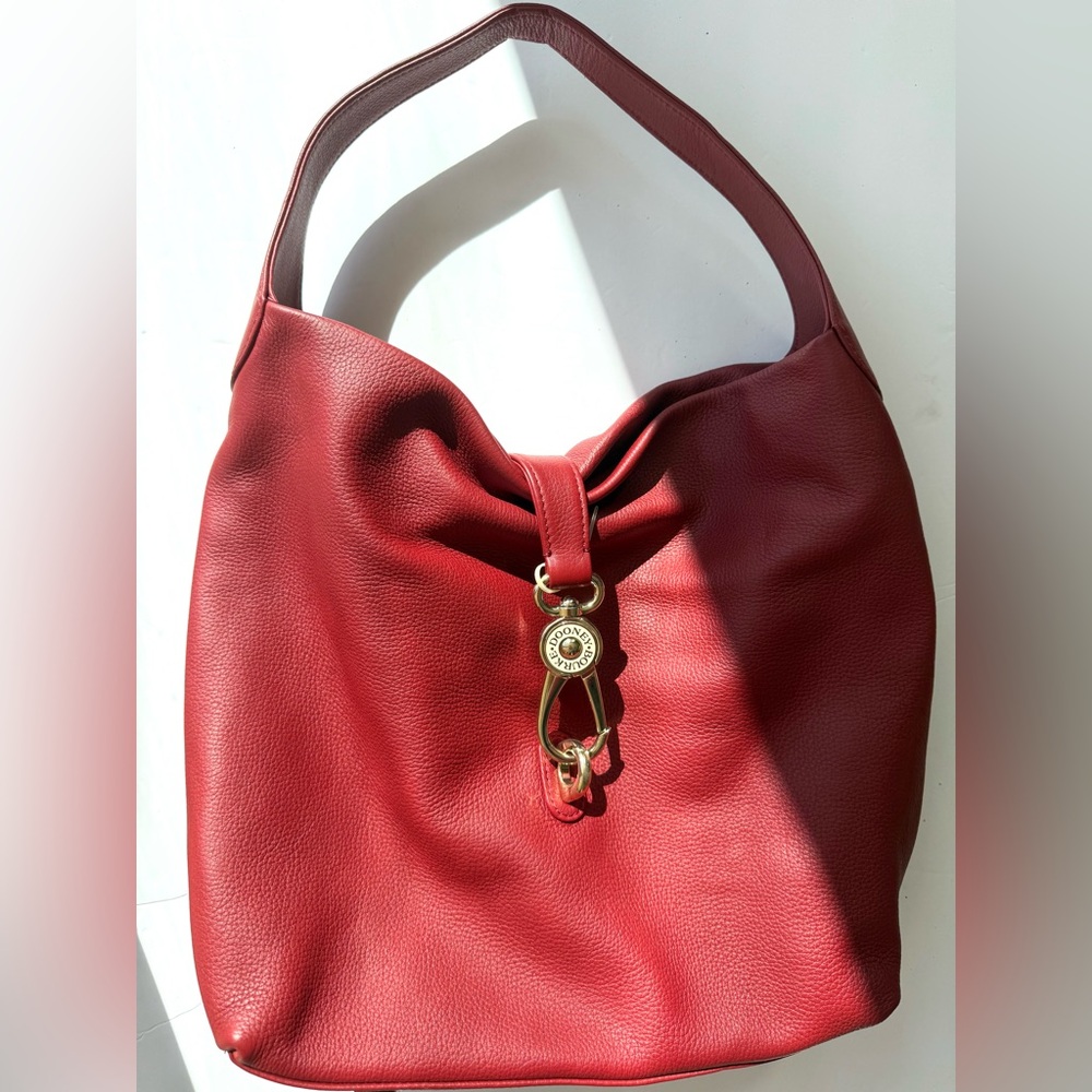 Dooney & Bourke Bold Red Leather Hobo Bag